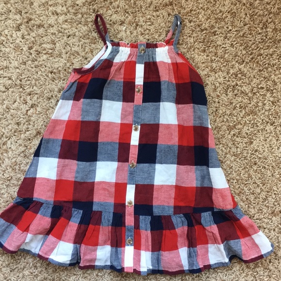 Old Navy Other - NWT 2t red, white and blue plaid sleeveless dress.
